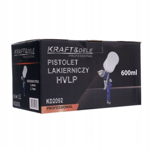 PISTOLET LAKIERNICZY HVLP 750ML DYSZA 1,4MM KD2092