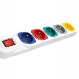 PRZEDŁUŻACZ 3M LISTWA 5 GNIAZD Z WŁĄCZNIKIEM