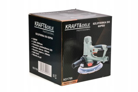 SZLIFIERKA DO GIPSU GŁADZI TYNKÓW SIECIOWA 1800W PAPIER WOREK WĄŻ KD1799