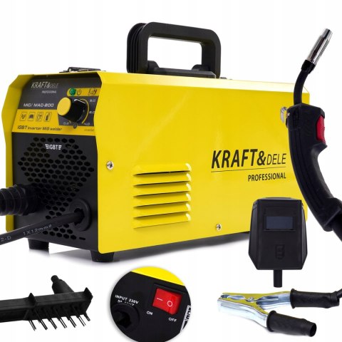 Spawarka MIGOMAT bezgazowy Kraft&Dele MIG 200A NO GAS FCAW FLUX półautomat