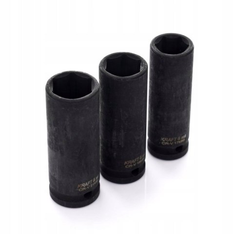 ZESTAW NASADKI UDAROWE KLUCZE NASADOWE 3 SZT 1/2" L:78 17-21mm KRAFT&DELE