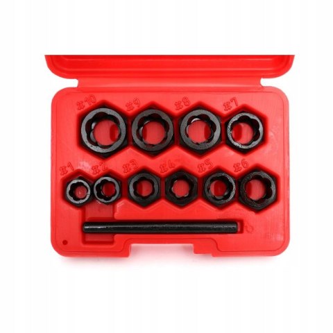 Zestaw Nasadki Obrobionych Zerwanych Kraft&Dele 9-19 mm 10 sztuk