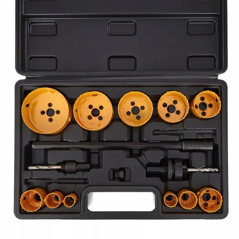 Zestaw Otwornic do Drewna Metalu 17 sztuk 19-76 mm + Adapter Kraft&Dele