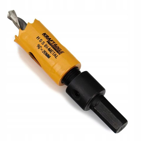 Zestaw Otwornic do Drewna Metalu 17 sztuk 19-76 mm + Adapter Kraft&Dele