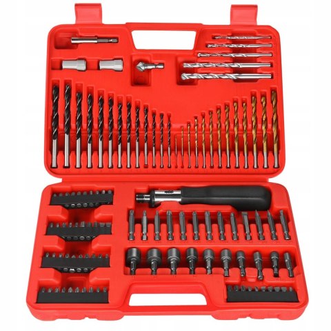 Zestaw Wierteł i Bitów Nasadek Wkrętarki Wiertarki 109 Elementów Kraft&Dele