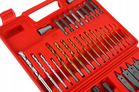 Zestaw Wierteł i Bitów Nasadek Wkrętarki Wiertarki 57 Elementów Kraft&Dele