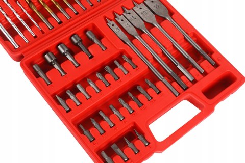 Zestaw Wierteł i Bitów Nasadek Wkrętarki Wiertarki 57 Elementów Kraft&Dele