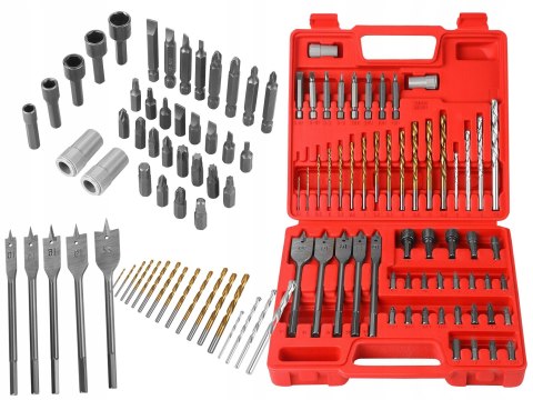 Zestaw Wierteł i Bitów Nasadek Wkrętarki Wiertarki 57 Elementów Kraft&Dele