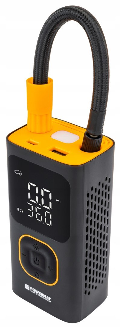 KOMPRESOR SAMOCHODOWY AKUMULATOROWY POMPKA 10 BAR DO OPON AUTA ROWERU PIŁEK