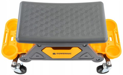 KRZESŁO WARSZTATOWE STOŁEK TABORET NA KÓŁKACH 3 SCHOWKI 200 KG SIEDZISKO