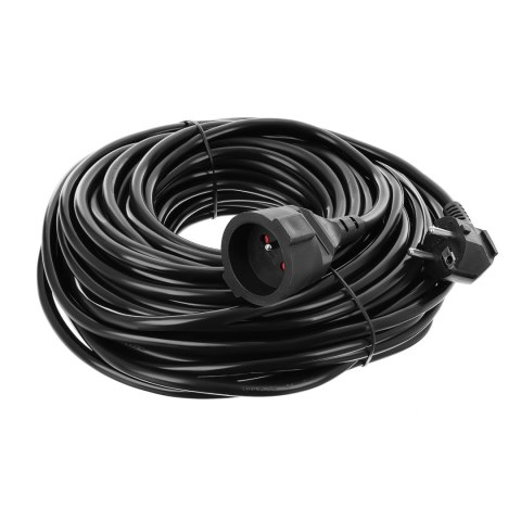 Przedłużacz ogrodowy 20 m czarny 1 gniazdko z uziemieniem 3 x 2,5 mm