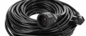 Przedłużacz ogrodowy 20 m czarny 1 gniazdko z uziemieniem 3 x 2,5 mm