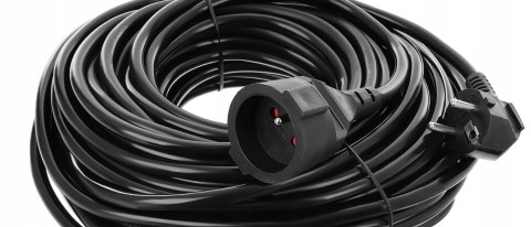 Przedłużacz ogrodowy 20 m czarny 1 gniazdko z uziemieniem 3 x 2,5 mm
