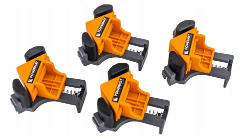 ŚCISKI STOLARSKIE NAROŻNIKOWE 90° KĄTOWE MONTAŻOWE UCHWYTY ZESTAW 4 SZTUKI