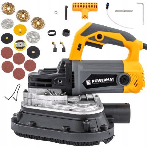 SZLIFIERKA POLERKA DO BETONU 2450W Z ODPYLANIEM REGULACJA OBROTÓW + TARCZE