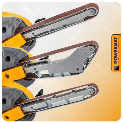 Szlifierka taśmowa palcowa sieciowe Powermat 400 W 230 V