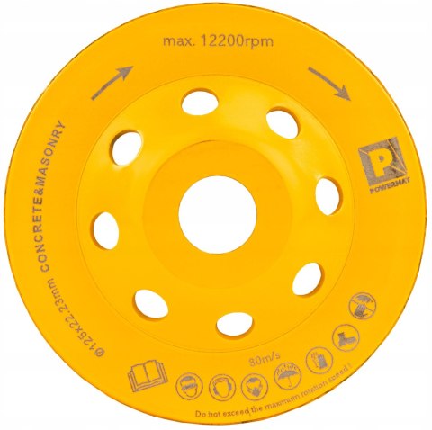 TARCZA GARNKOWA DIAMENTOWA DO SZLIFOWANIA BETONU KAMIENIA SEGMENTOWA 125MM