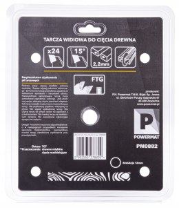 Tarcza Powermat Extreme 185X20X24Z PM0882