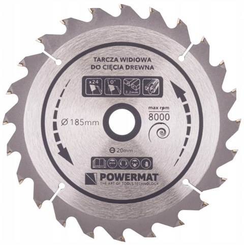 Tarcza Powermat Extreme 185X20X24Z PM0882