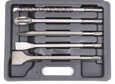 WIERTŁA DŁUTA DO BETONU SDS+ SDS Plus ZESTAW WIERTEŁ I DŁUT 17 ELEMENTÓW