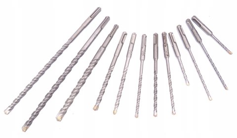 WIERTŁA DŁUTA DO BETONU SDS+ SDS Plus ZESTAW WIERTEŁ I DŁUT 17 ELEMENTÓW