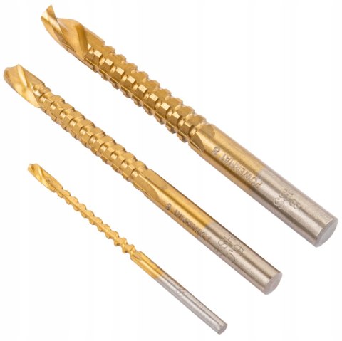 WIERTŁA STOPNIOWE FREZUJĄCE 4-32MM DO METALU DREWNA PLASTIKU 3-8MM 6 EL.