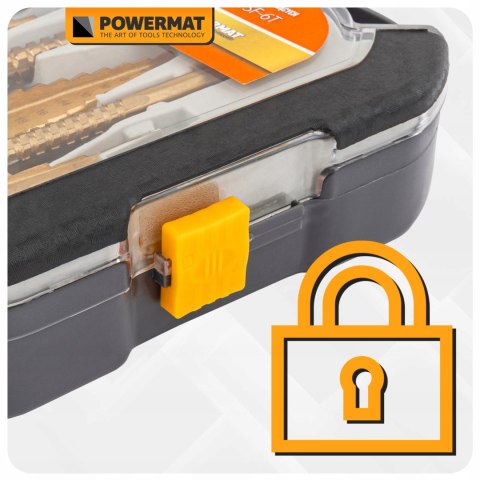 WIERTŁA STOPNIOWE FREZUJĄCE 4-32MM DO METALU DREWNA PLASTIKU 3-8MM 6 EL.