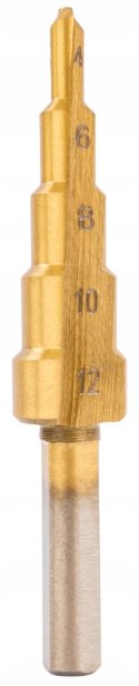 WIERTŁA STOPNIOWE FREZUJĄCE 4-32MM DO METALU DREWNA PLASTIKU 3-8MM 6 EL.