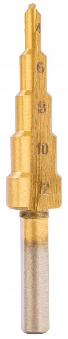 WIERTŁA STOPNIOWE FREZUJĄCE 4-32MM DO METALU DREWNA PLASTIKU 3-8MM 6 EL.