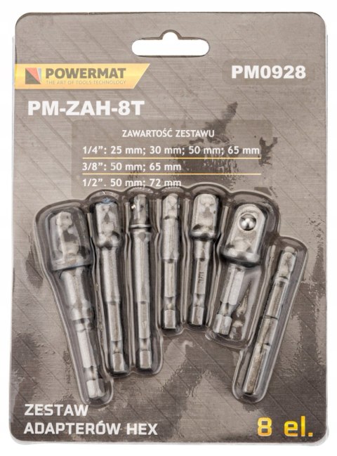 ZESTAW ADAPTERÓW HEX ADAPTERY DO WKRĘTARKI NASADKI