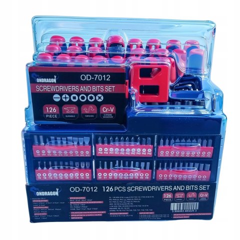 ZESTAW NARZĘDZIOWY ŚRUBOKRĘTY WKRĘTAKI BITY STOJAK 126-EL MISKA MAGNETYCZNA