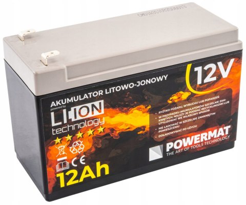 Akumulator Powermat 12 V 12 Ah