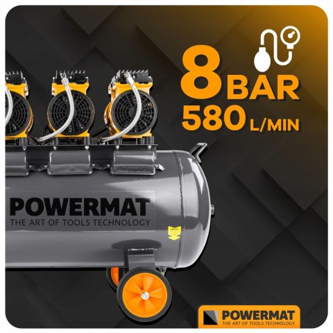 Kompresor bezolejowy Powermat PM-KBO-6T 6 l 8 bar