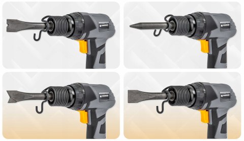 MŁOTEK PNEUMATYCZNY UDAROWY PISTOLET BLACHARSKI + 4 DŁUTA PRZECINAKI GROTY