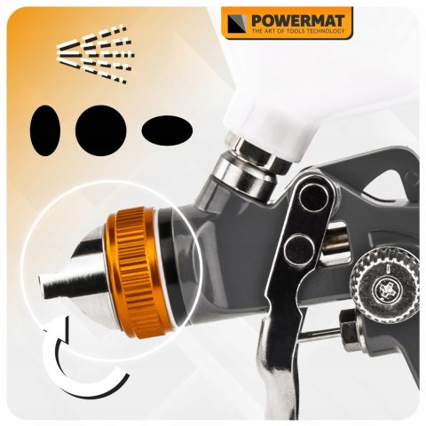 PISTOLET LAKIERNICZY DO MALOWANIA LAKIEROWANIA HVLP 1,4 MM ZBIORNIK 600 ML