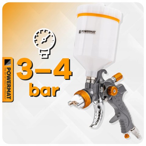 PISTOLET LAKIERNICZY DO MALOWANIA LAKIEROWANIA HVLP ZBIORNIK 600 ML ZESTAW