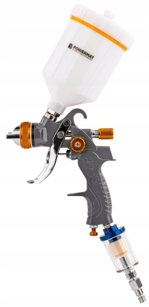 PISTOLET LAKIERNICZY DO MALOWANIA LAKIEROWANIA HVLP ZBIORNIK 600 ML ZESTAW