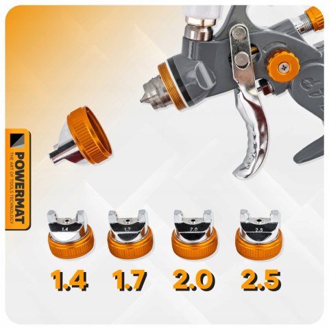 PISTOLET LAKIERNICZY DO MALOWANIA LAKIEROWANIA HVLP ZBIORNIK 600 ML ZESTAW