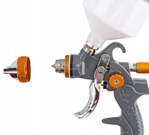 PISTOLET LAKIERNICZY DO MALOWANIA LAKIEROWANIA HVLP ZBIORNIK 600 ML ZESTAW