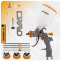 PISTOLET LAKIERNICZY DO MALOWANIA LAKIEROWANIA HVLP ZBIORNIK 600 ML ZESTAW