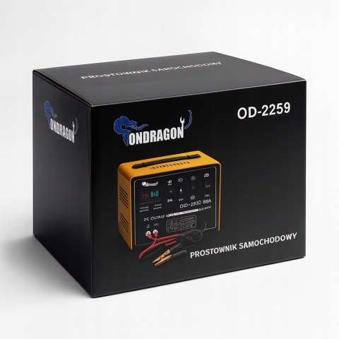 ROZRUCH 12/24V PROSTOWNIK SAMOCHODOWY Z ROZRUCHEM DO ŁADOWANIA MOC 60A LCD