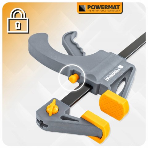 ŚCISK STOLARSKI ZACISK DŹWIGNIOWY 250x60 MM SZYBKOZACISKOWY AUTOMATYCZNY