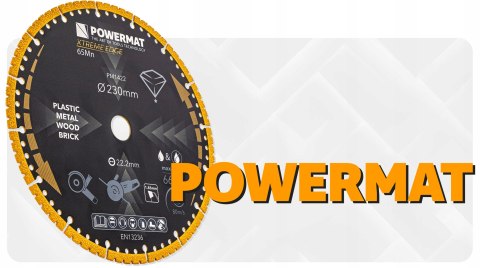 TARCZA DIAMENTOWA UNIWERSALNA DO METALU DREWNA CEGIEŁ CERAMIKI PCV 230 MM