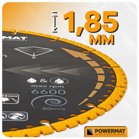 TARCZA DIAMENTOWA UNIWERSALNA DO METALU DREWNA CEGIEŁ CERAMIKI PCV 230 MM