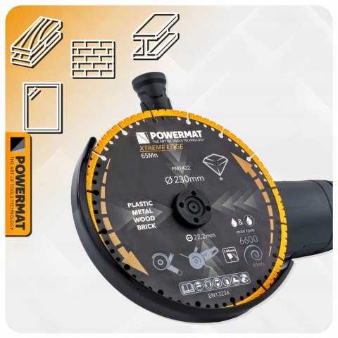 TARCZA DIAMENTOWA UNIWERSALNA DO METALU DREWNA CEGIEŁ CERAMIKI PCV 230 MM