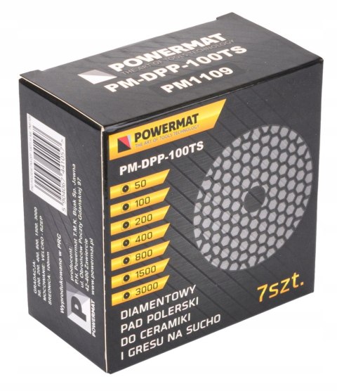 ZESTAW TARCZ POLERSKICH PM-DPP-100TS POWERMAT 7 SZT.