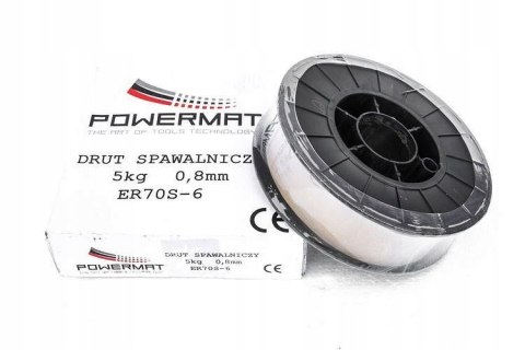 DRUT SPAWALNICZY 0,8MM POWERMAT 5KG DO MIGOMATU SZPULA DO SPAWANIA ER70S-6