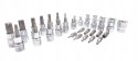 KLUCZE NASADOWE NASADKI GWIAZDKA BITY TORX 3/8'' ZESTAW KLUCZY NASADEK 34el