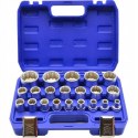 NASADKI SPLINE. KLUCZE ZESTAW NASADEK 12-KĄTNE 8-36MM 1/2 WALIZKA 21 EL