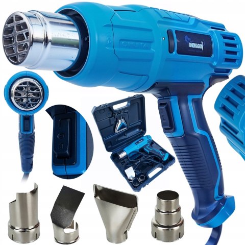 OPALARKA ELEKTRYCZNA 2 BIEGI REGULACJA 2300W 4 DYSZE WALIZKA 600C MOCNA